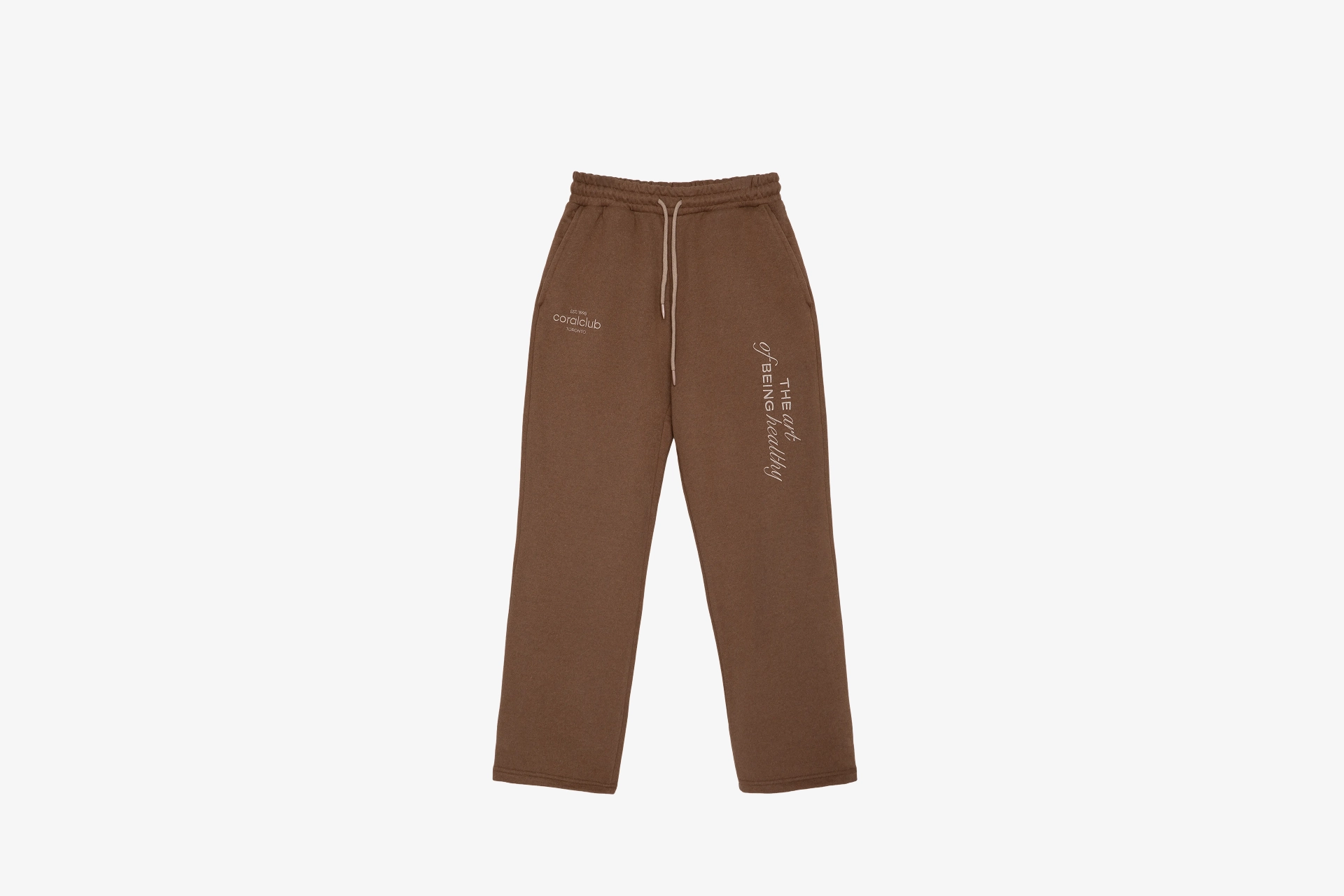 Unisex straight-leg pants, brown